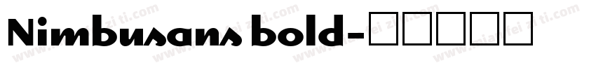 Nimbusans bold字体转换
